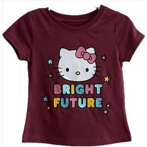 Hello Kitty Maroon Kids T-Shirt (Size 4T)